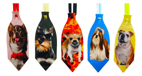 Corbata de satén con estampado de gato y perro de Pet Breeds, 50 unidades, P
