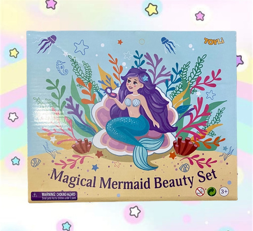 Imagen 5 de 5 de Set De Maquillaje Sirena Azul Magical Beauty