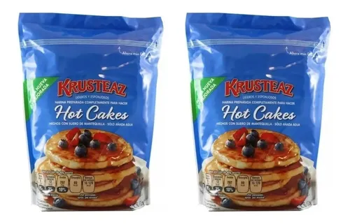 2 Pz. Harina Hot Cakes Waffles Krusteaz Ligeros Y Esponjosos