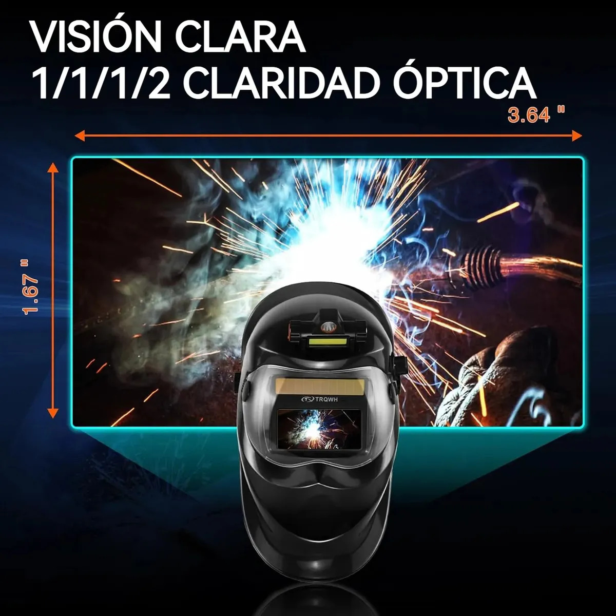 Trqwh Kp01 Careta De Soldar Industrial Con Luz Color Negro