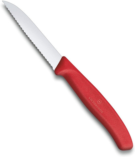 Cuchillo Cocina Victorinox Rojo 6.7431 Hoja Dentada 8cm 