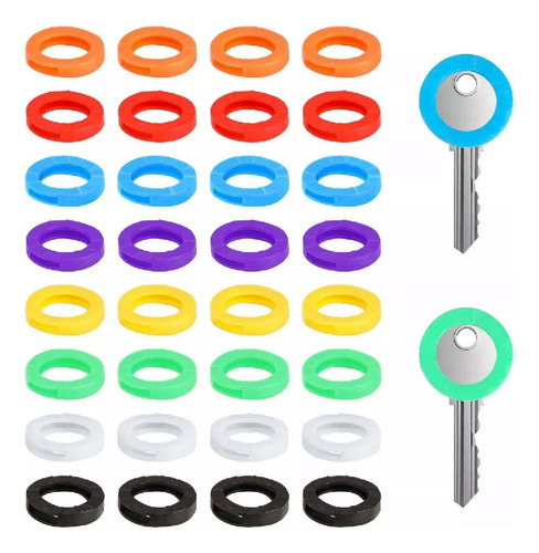 Set De 32 Etiquetas De Llaves - Cubre Llaves De Silicona Y