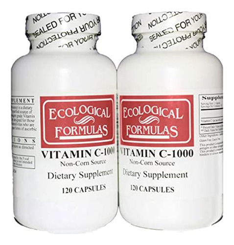 Vitaminas C Ecological Formulas Tapioca 120 Cápsulas 2 Pack