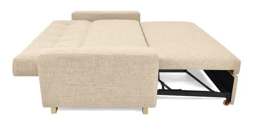 Sofá Cama Hamburgo En Tela 210x88x87 Reclinable 3p