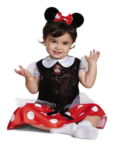 Disfraz Infantil De Minnie Mouse, Talla: 12-18 Meses