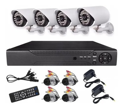 Imagen 2 de 6 de Kit Cctv Con 4 Cámaras De Seguridad Mas Dvr 1080p Full Hd