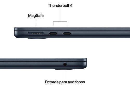 Macbook Air De 13 Pulgadas Chip M4256 gb Ssd Azul Medianoche Azul Medianoche