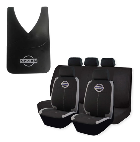 Funda Cubreasiento Tela Bordado + Barrero Universal Nissan