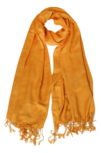 Cachecol Pashmina Xale Manta Franja Feminino Inverno Cor Caramelo