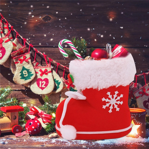 8 Sacolas De Presentes De Doces, Botas Vermelhas De Natal