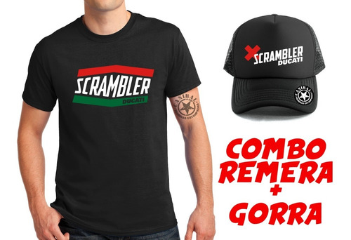 Combo Gorra Y Remera Ducati Remeras Estampadas Canibal