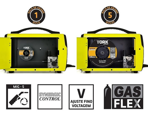 Imagem 4 de 7 de Máquina Solda Inversora Tork Mig Mma Tig 180a 3 Em 1 Bivolt
