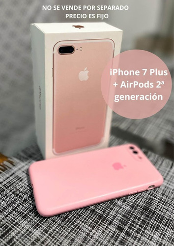  iPhone 7 Plus 32 Gb Oro Rosa + AirPods