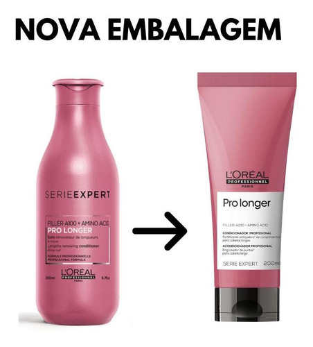 Kit Loreal Pro Longer Sh300ml+cond200ml+masc250gr+cpp150ml