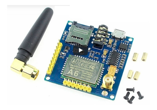 Módulo A6 Gsm Gprs Pro Serial Ttl Rs232 Antena Comp. Arduino