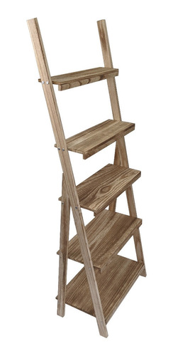 Imagen 2 de 4 de Biblioteca Mutiuso, Estantería De Madera, Rústica 5 Estantes