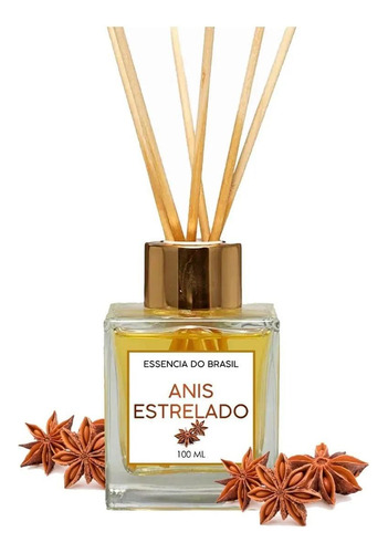 Difusor De Ambiente Com Varetas Aroma Anis Estrelado 100ml