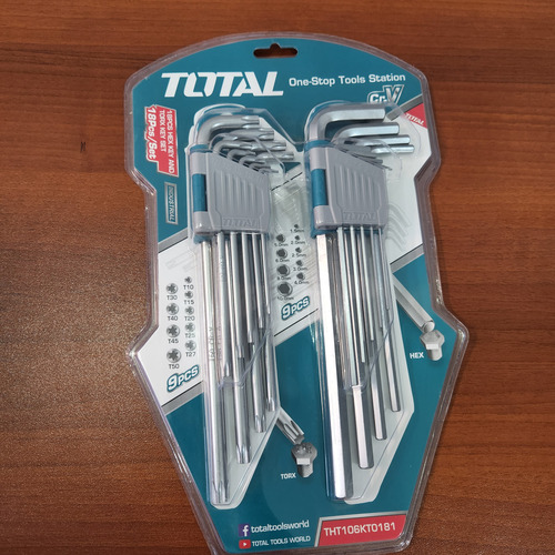 Juego Llave Allen + Torx X 18pcs Total Hexagonales