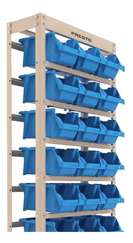 Kit Estante Gaveteiro Organizador 27 Gavetas Nº5 Azul