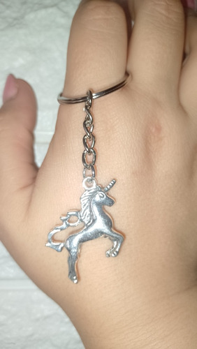 Llavero Caballo Unicornio Vintage Silver