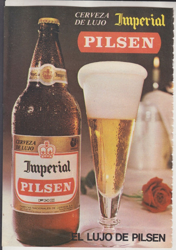 Cerveza Pilsen 3 Hojas De Publicidad Vintage Uruguay Años 70