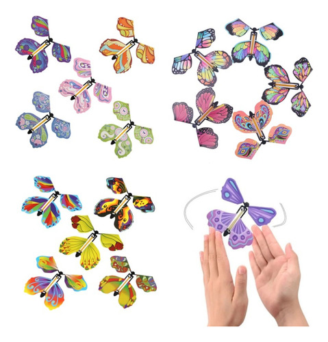 Juguetes De Papel Con Mariposas Para Dedos, Paquete De 10