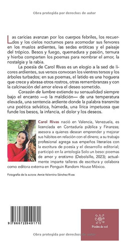 Libro : Corazon De Lumbre - Rivas, Carol