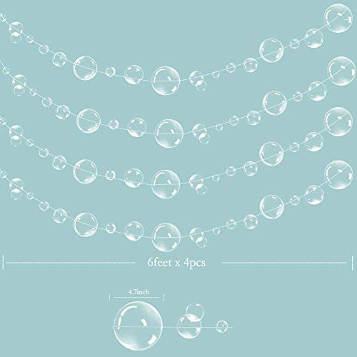 4 String Flat Under The Sea White Bubble Garlands For Little