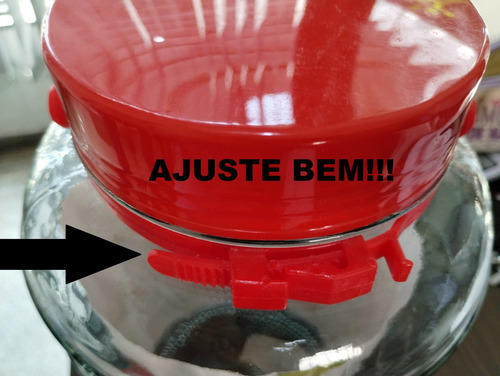 Pote Multiuso Vidro Tampa Plástica Dupla Porta Conserva 5l