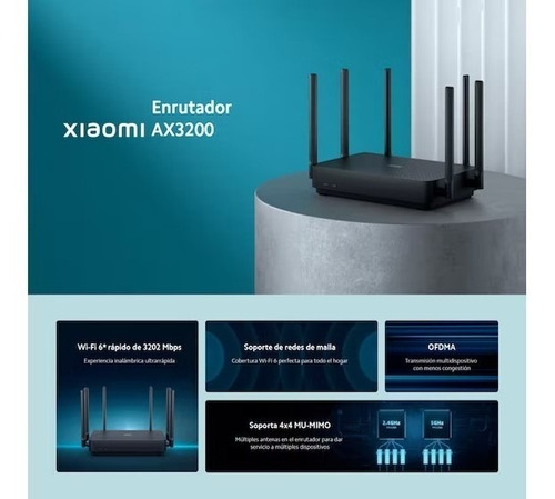 Router Xiaomi Doble Banda Ax3200 Wi-fi 6 4x4 Mimo / Mesh
