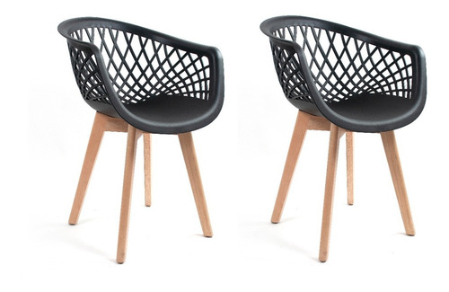 Imagem 1 de 2 de 2 Cadeira Web Cloe Clarice Sidera Base Wood -branco Ou Preto