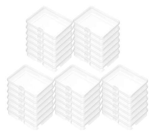 Mini Caja De Almacenamiento De Plástico Bead, 30 Unidades