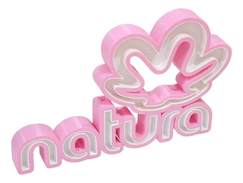 Cartel 3d, 2 Colores Logo Natura 50x30cm Decorativo