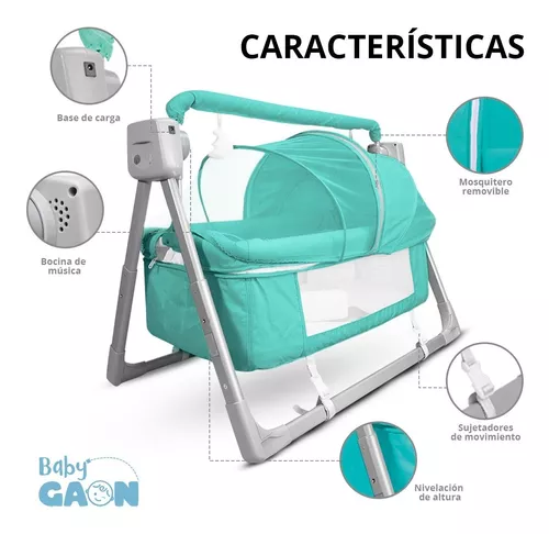 Cuna Cama Mecedora Para Bebe Columpio Electrico Colecho Gaon