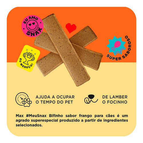 Bifinho Max Snack Sabor Frango Para Cães 500g