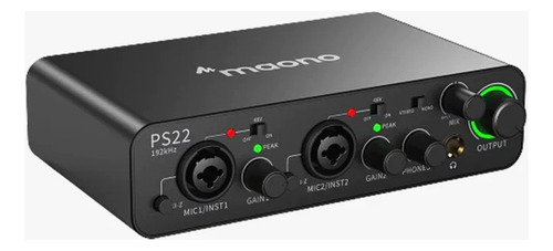 Interfaz De Audio 2 Canales Duo Maonocaster Ps22 Profesional