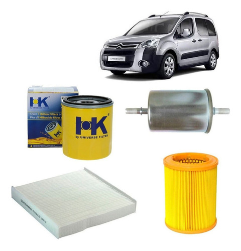 Kit Filtro Air Poln Aceit Comb Citroen Berlingo 1.4 06-09  