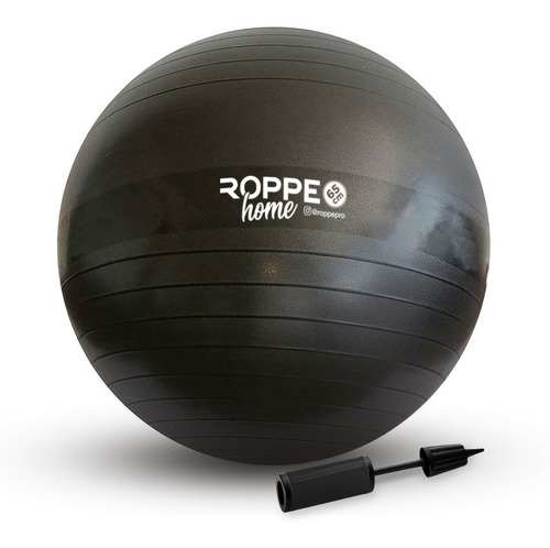 Imagem 2 de 2 de Bola De Pilates Home 65cm Roppe Preto