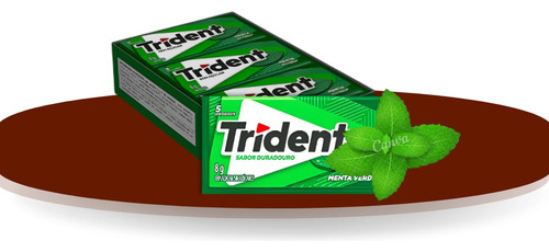 Chiclete Mondelez Trident Sabor Menta - 1 Cx Com 21 Uni.