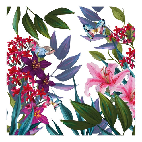 20 Guardanapos Para Decoupage Ambiente Tropical Lilies