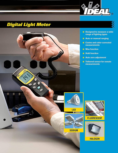 Ideal Industries Inc. 61-686 Medidor De Luz Digital Con Sens
