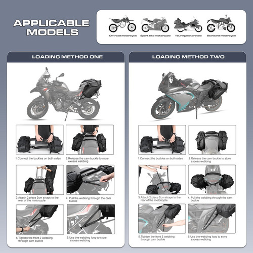 Par Maletas Suaves Laterales Motocicleta Rhinowalk Alforjas