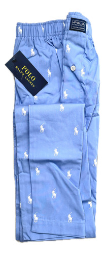 Pantalón Ralph Lauren Azul Celeste /blanco
