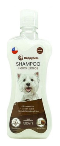 Shampoo Para Perros Pelos Claros Happy Pets 500ml Pet