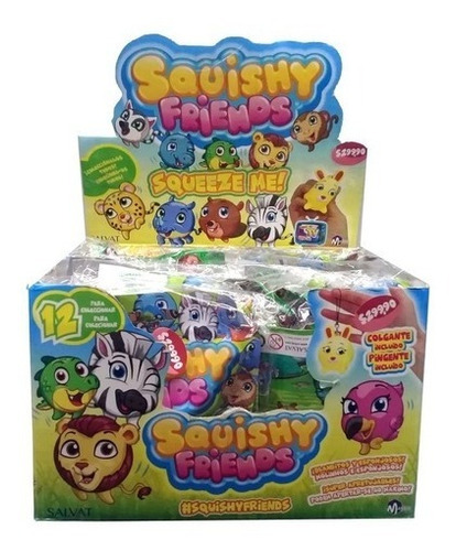 Imagen 2 de 3 de Squishy Friends + Libro - Caja X 12 Unidades - Coleccionable