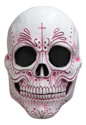 Máscara De Catrina Calavera Disfraces Catrina Halloween Idea Color Rosa Catrina rosa