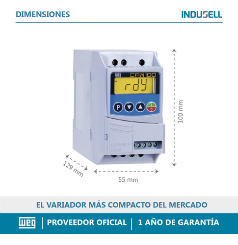 Variador De Velocidad Marca Weg Modelo Cfw100 1hp 4a
