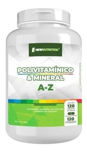 Polivitamínico E Minerais De A-z 120 Tabletes Newnutrition