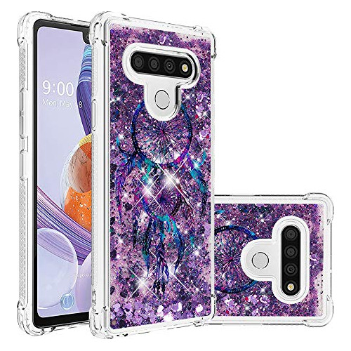 Funda Para LG Stylo 6 Floating Transparente Liquid Hearts Yb