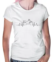 Comprar Baby Look Batimentos Cardíacos Moto Trail Camiseta Feminina